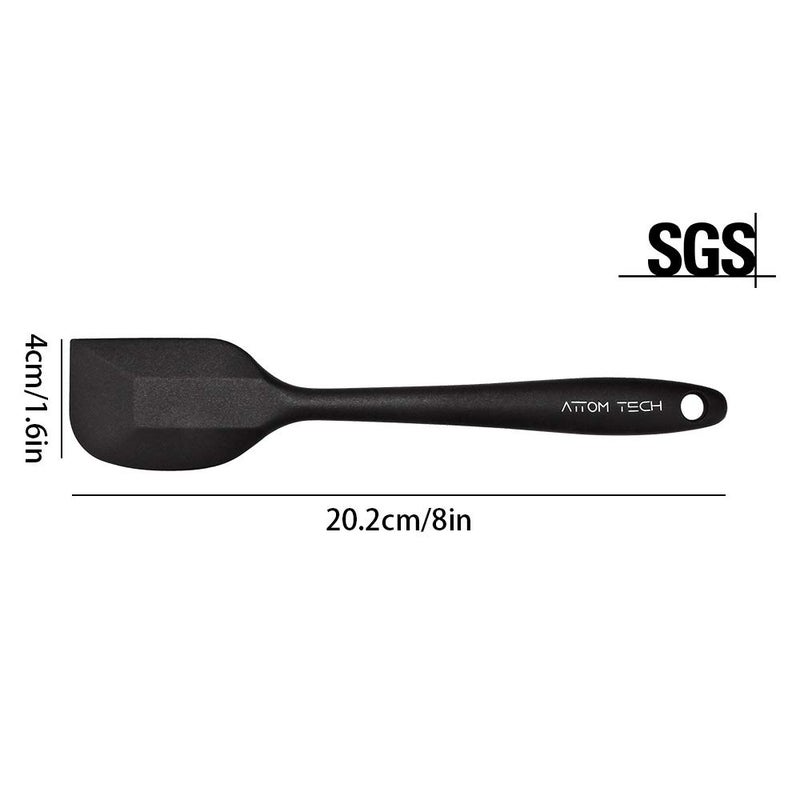Attom Tech Home 8 Inch Silicone Spatula Set  Food Grade High Temperature and Heat Resistant Spatulas  Dish-wash Safe  Rubber Kitchen Spatulas  Non-stick(Set of 4) - Image 5