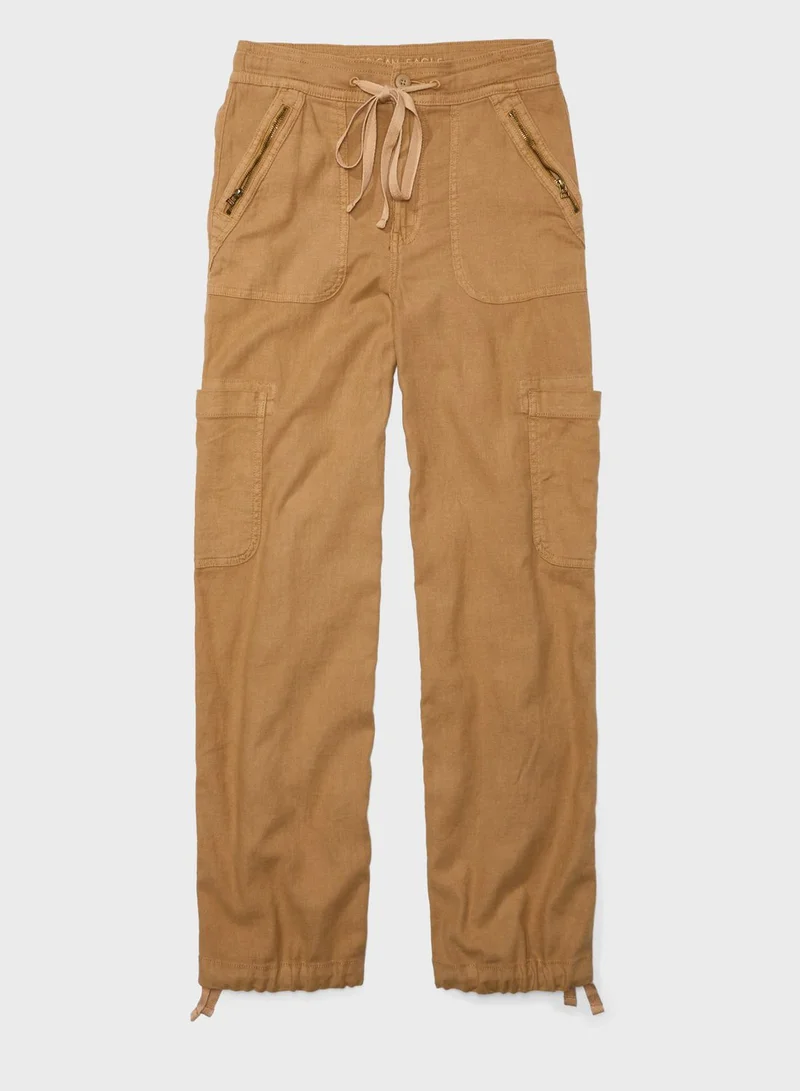 American Eagle Wide Leg Drawstring  Cargo Pants