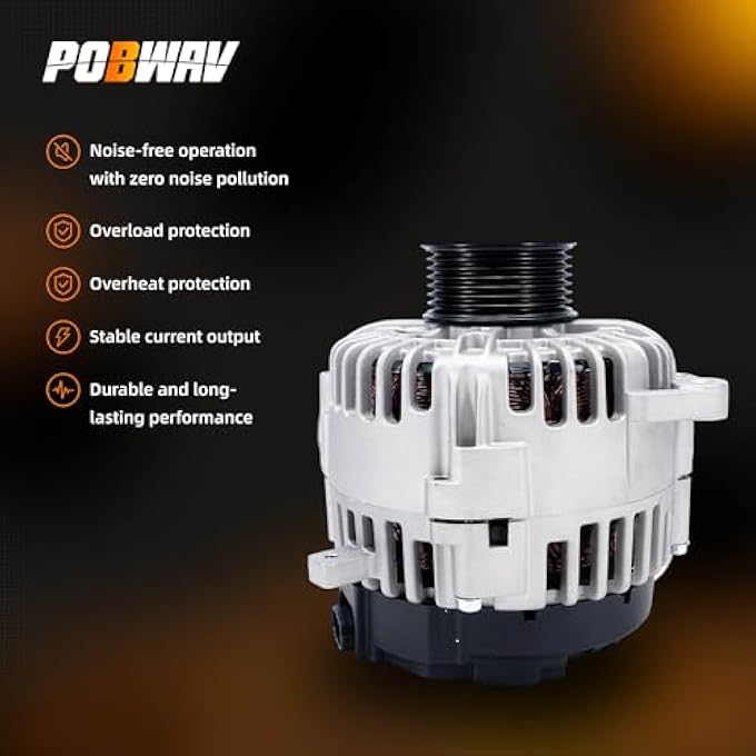 POBWAV 11256N 23100-ZH00A NEW Alternator Compatible with Nissan Frontier 2008-2019, Armada 2007-2015,Pathfinder 2008-2012, Titan 2008-2015, Xterra & Infiniti QX56 Replace#23100-ZH00B 11256 - Image 5