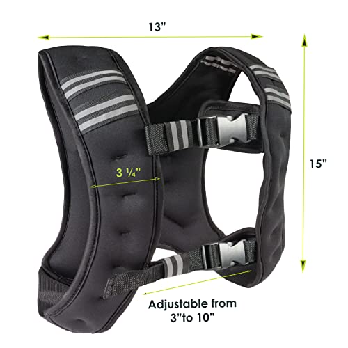 ProSourceFit سترة تدريب وزن بروسورس فيت - 8 رطل، سوداء - Image 2