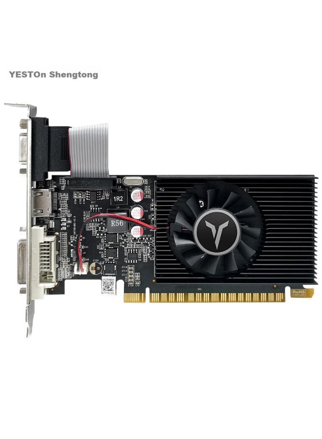 Yeston Gt710-2g D3 Zhanshen 2g/ddr3/64bit Office And Gaming Graphics Card - Image 1