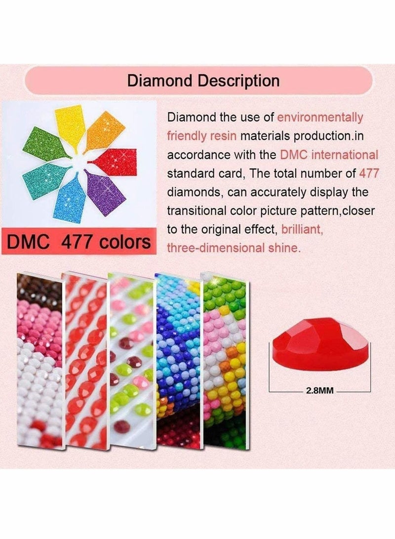 Captaintech DIY 5D Diamond Painting Full Kits, Dancer Diamond Painting Kits Crystal Embroidery Pictures Cross Stitch Art Craft for Home Decor Full Drill 5d Diamond Painting Kits Cross Stitch Craft Kit - Image 5