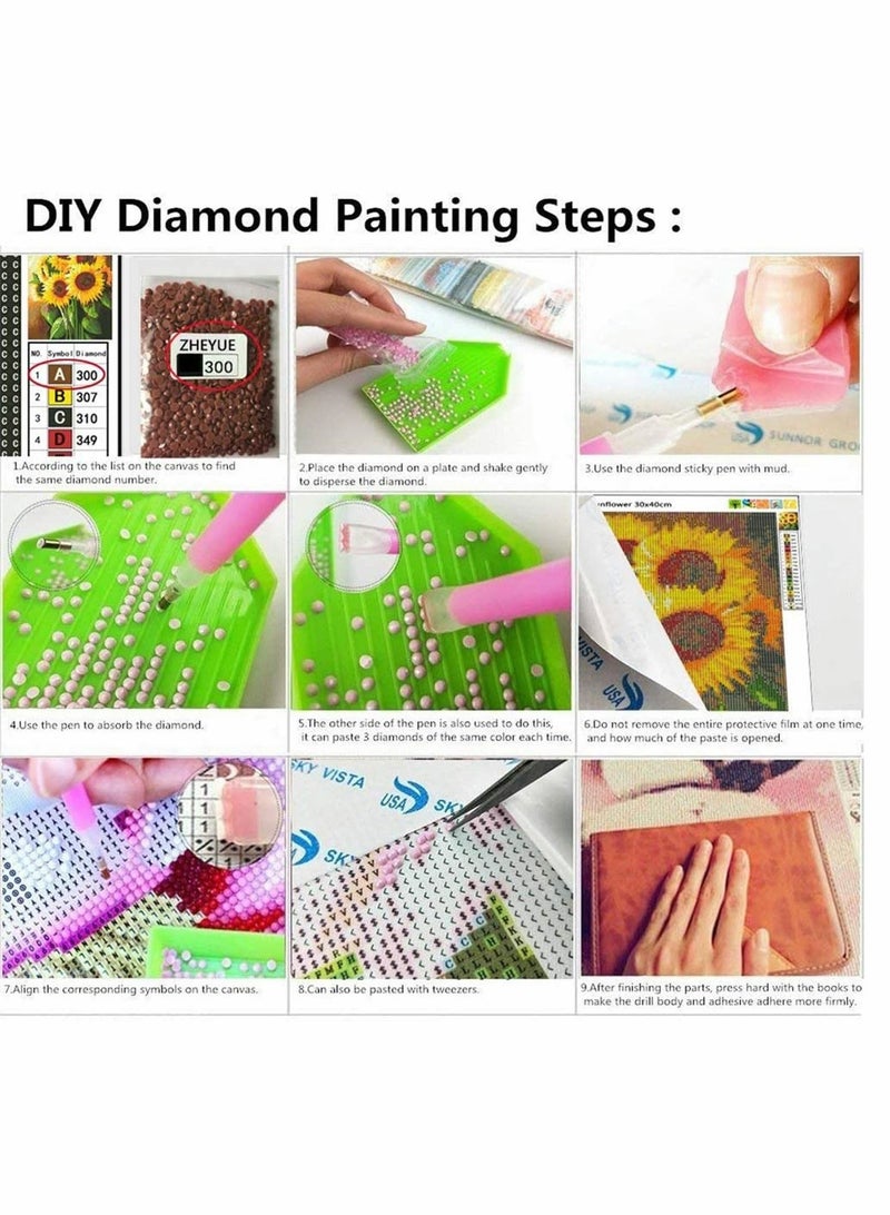 Captaintech DIY 5D Diamond Painting Full Kits, Dancer Diamond Painting Kits Crystal Embroidery Pictures Cross Stitch Art Craft for Home Decor Full Drill 5d Diamond Painting Kits Cross Stitch Craft Kit - Image 4