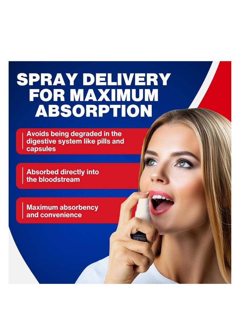 سي سي أل سبلامنتس بخاخ الجلوتاثيون المتقدم ومكمل NAC، جلوتاثيون سائل تحت اللسان، بخاخ مضاد للأكسدة N-أسيتيل سيستين يدعم صحة المناعة - نكهة منعشة، غير معدل وراثيًا، نباتي، خالٍ من الغلوتين (2 أونصة سائلة) - Image 3