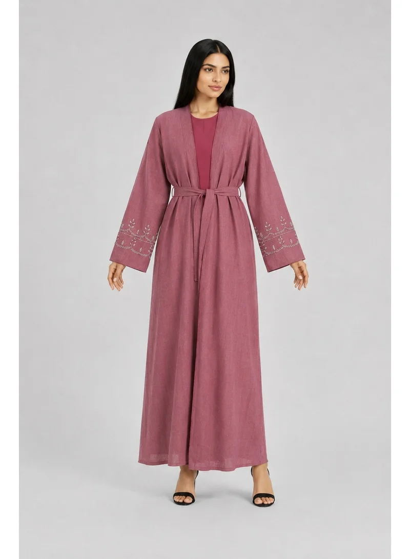 عباءات ريم Women's Embellished Abaya with Matching Sheila