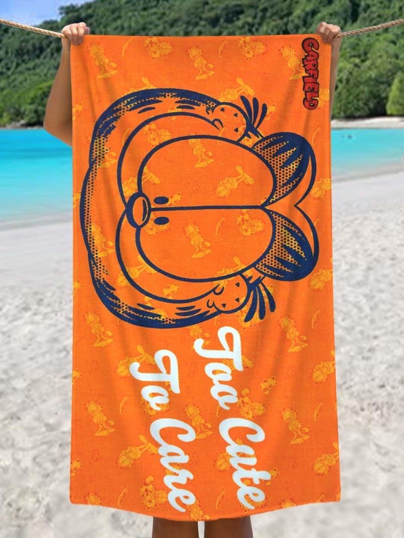 Athom Living Garfield Kids Cotton Bath Towel, Quick Absorbent, Skin-freiendly, Fun Garfield Attractive Printed Bath Towel - Image 2