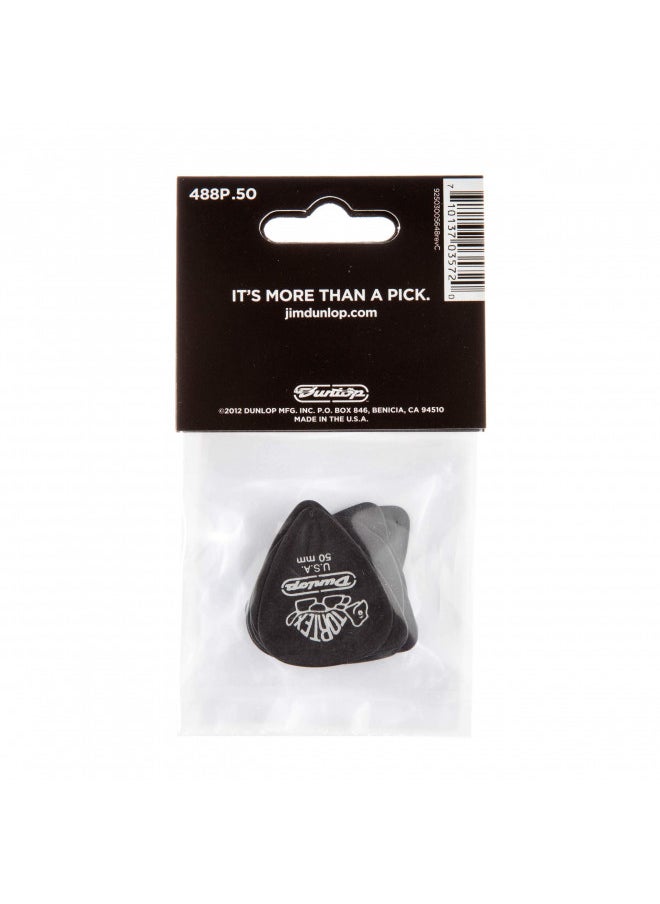 JIM DUNLOP JIM DUNLOP 488R50 .50mm Pitch Black Guitar Picks, 72-Pack  - Image 3
