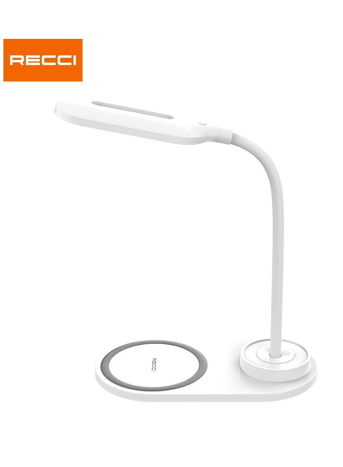 Recci Wireless Charger & Lamp 2 in 1 White RLS-L08 - Image 1