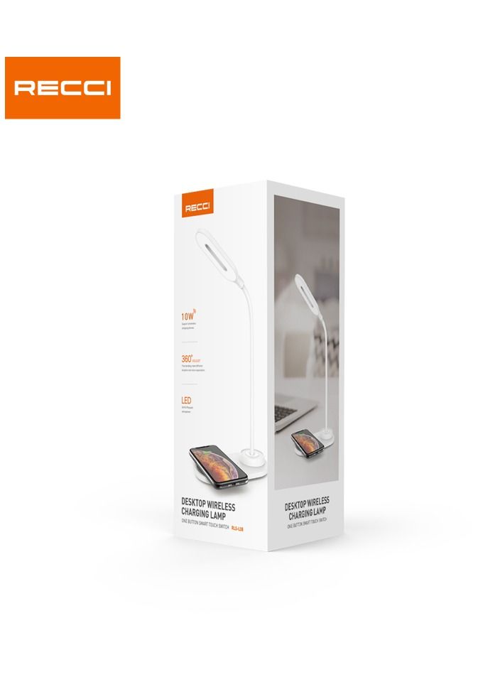 Recci Wireless Charger & Lamp 2 in 1 White RLS-L08 - Image 4