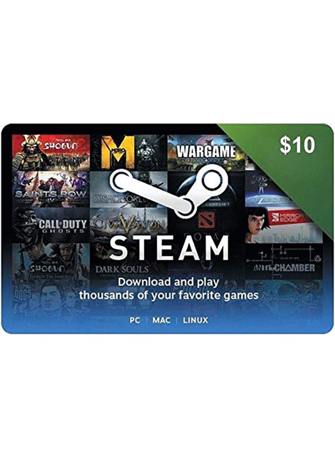 Steam بطاقات ستيم 10 دولار 