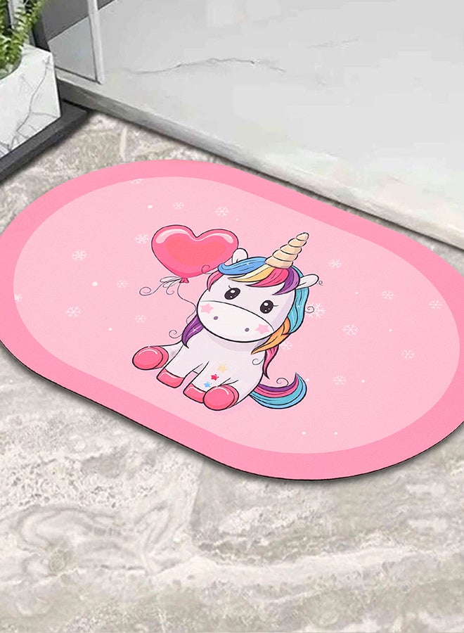 Status Contract Super Water Absorbent Soft Doormat, Quick Dry Dirt Barrier For Home, Bathroom, (40X60Cm) (1, Blue Unicorn) - Image 1