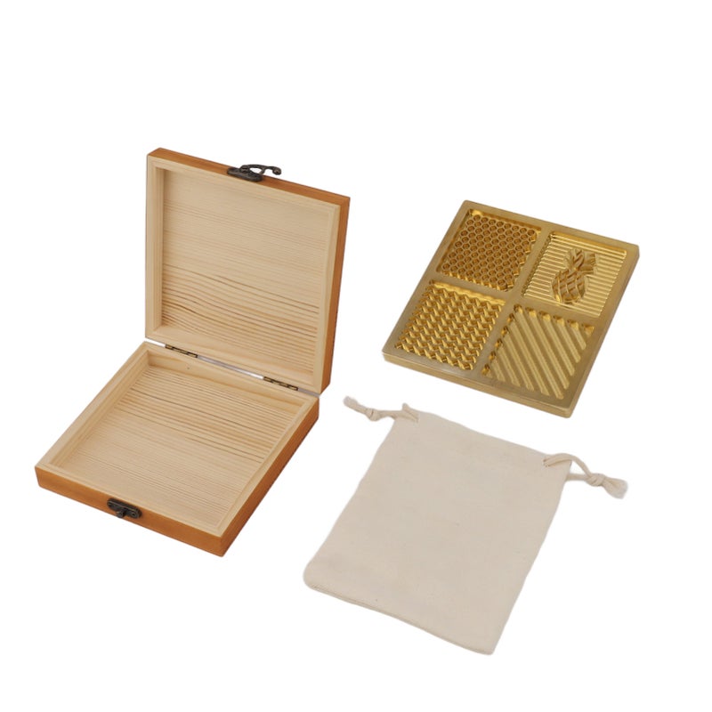 Brass Ice DIY Tray Personalized Square Cocktails Ice Stamp Tray for Ice Cocktails Whiskey Bartender - Image 1