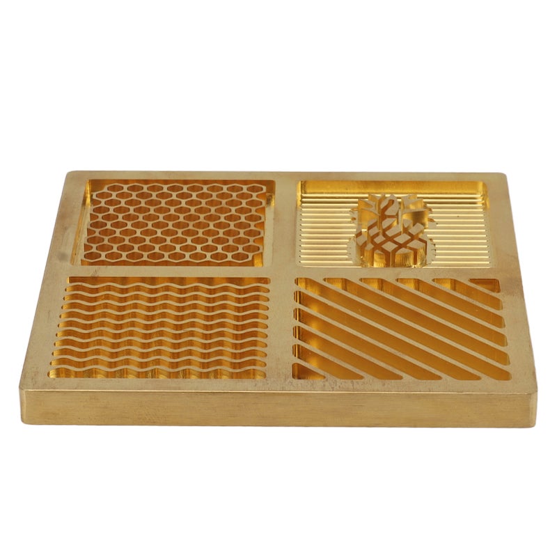 Brass Ice DIY Tray Personalized Square Cocktails Ice Stamp Tray for Ice Cocktails Whiskey Bartender - Image 4