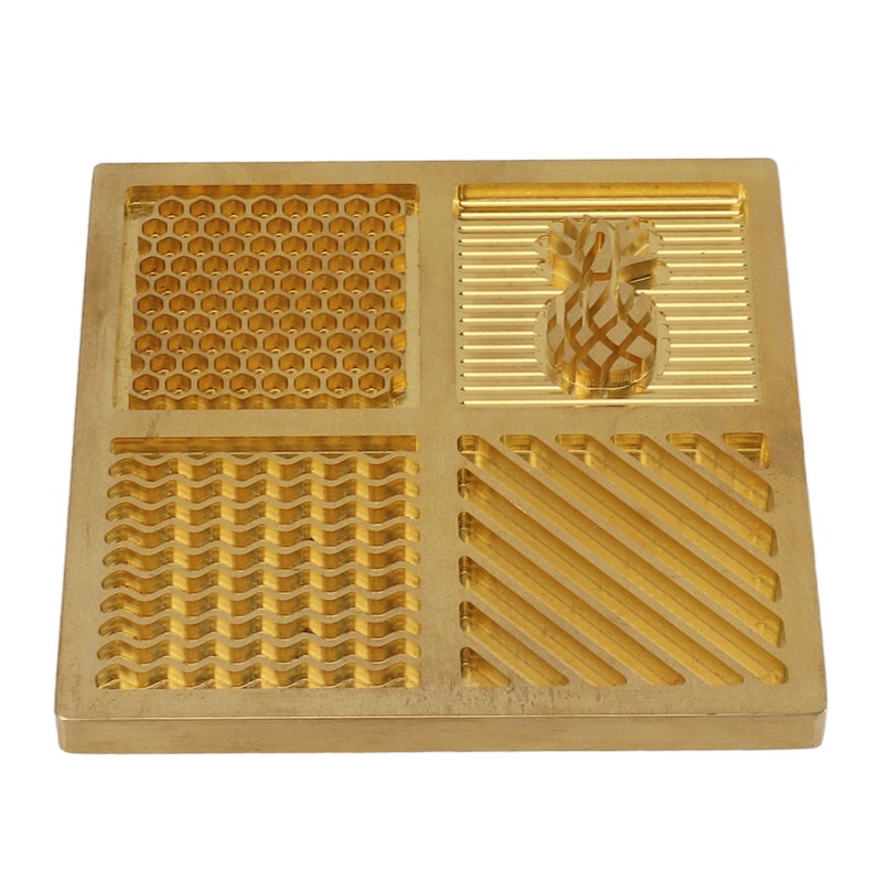 Brass Ice DIY Tray Personalized Square Cocktails Ice Stamp Tray for Ice Cocktails Whiskey Bartender - Image 2
