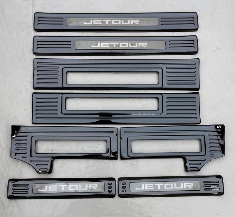 Vierex Jetour T2 Stainless Steel Door Sill Plates - Image 1