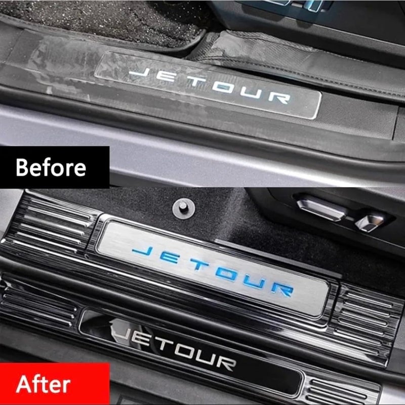 Vierex Jetour T2 Stainless Steel Door Sill Plates - Image 3