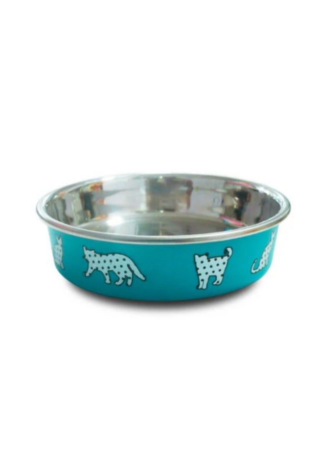 فيوجن وعاء الحيوانات الأليفة من ماو فيوجن - أزرق، 470 مل - طبق طعام وماء أنيق ومتين للقطط والكلاب الصغيرة