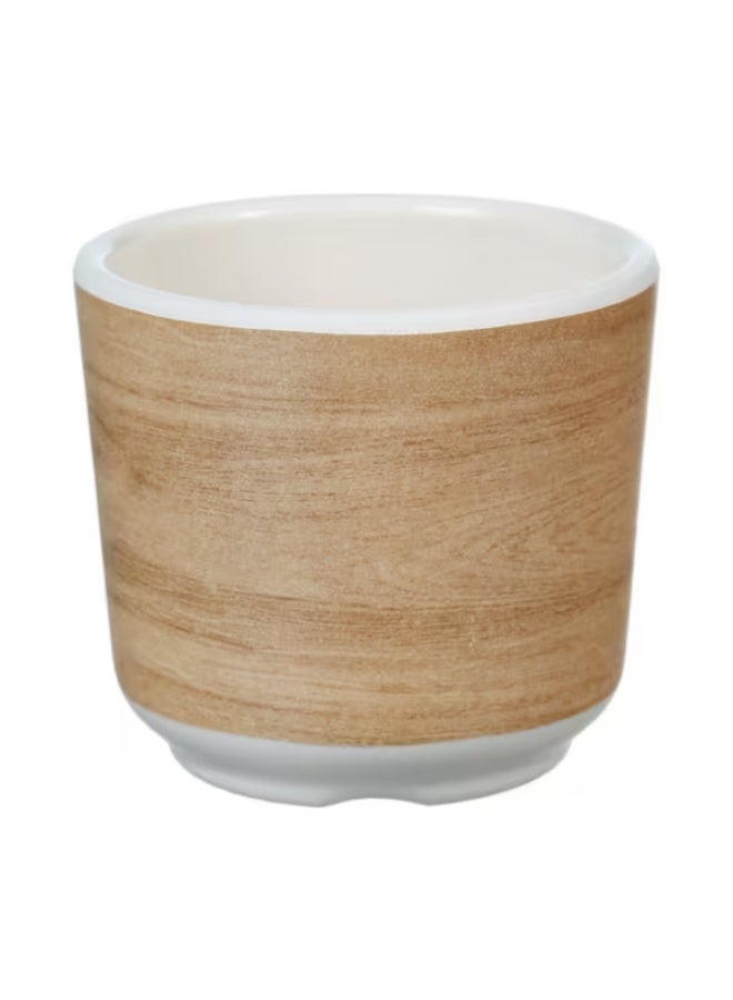 فيلي كوب شاي من الميلامين بتصميم عصري وأنيق، بني وأبيض، سعة 140 مل