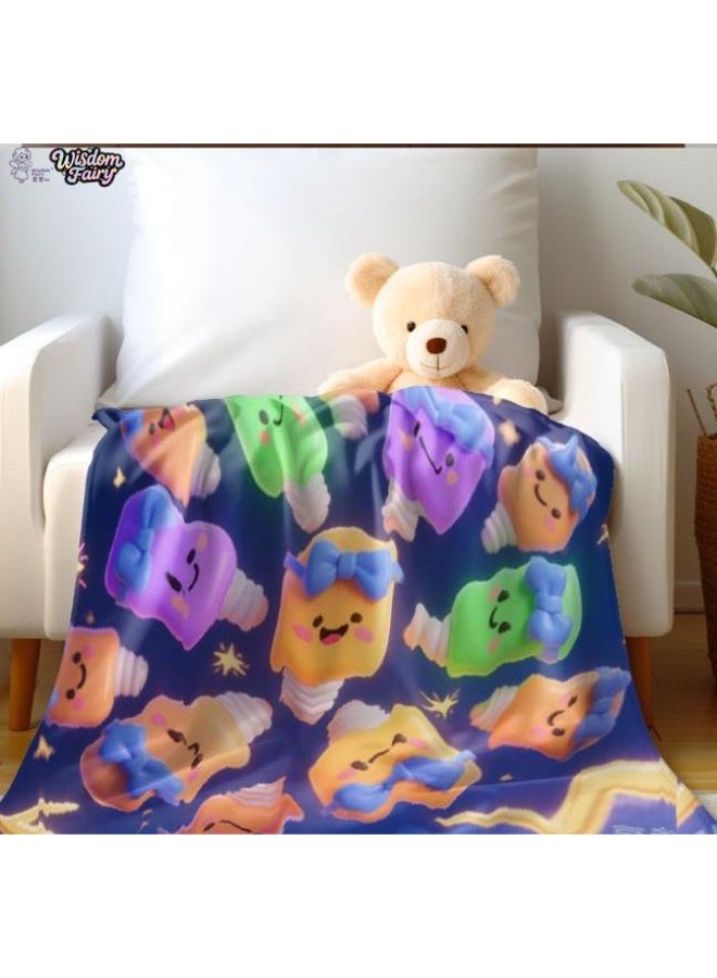 general Wisdom Fairy (latest) flannel thin blanket (warm and comfortable, suitable for sleep, game use, dust and sandproof) 150cm*200cm - 57 - Image 1