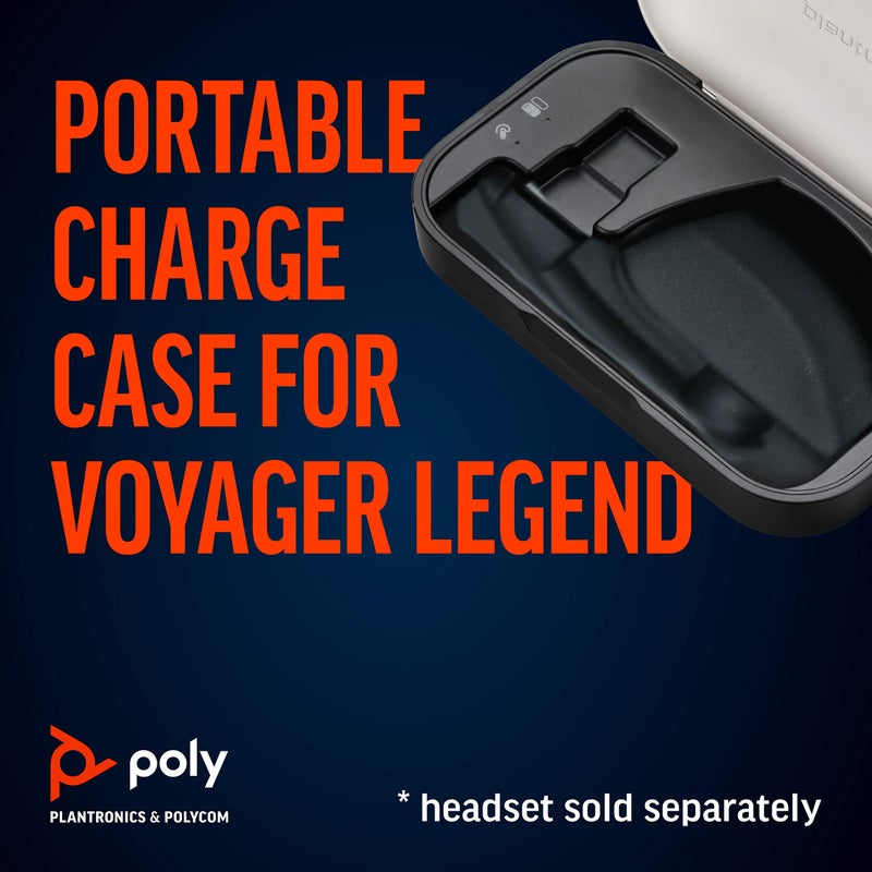 Poly (Plantronics + Polycom) Voyager Legend Portable Charge Case - Headset Case Charger, black - Image 2