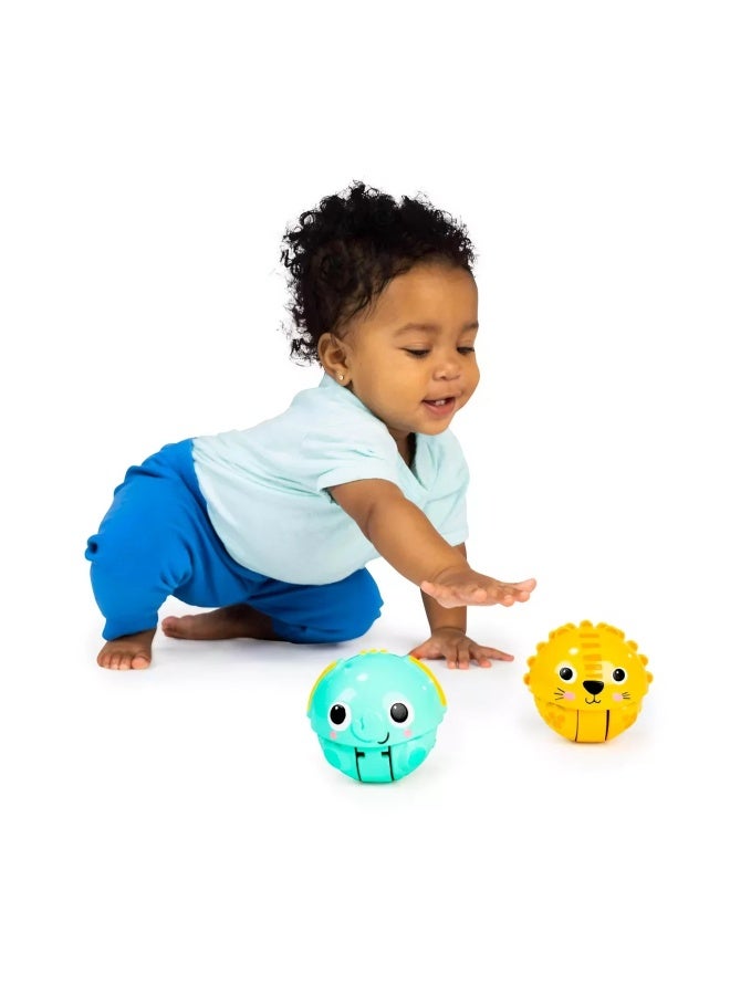 Bright Starts Giggables Roll & Chase Pals Balls (Pack of 2, 7.62 cm) - Image 2
