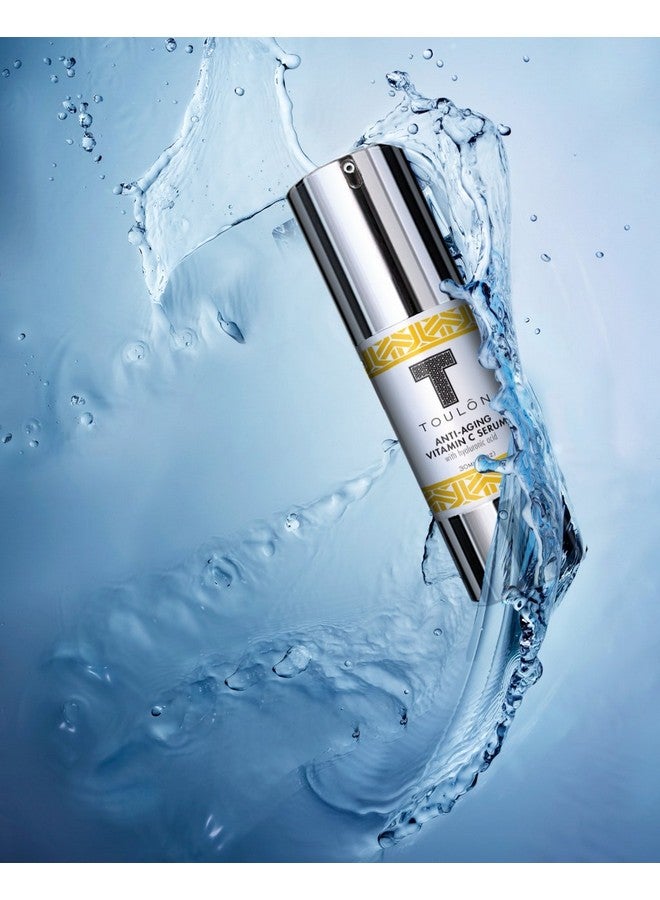 TOULON Vitamin C Serum With Hyaluronic Acid For Face; Potent Anti Aging Anti Wrinkle Facial Serum To Reduce Wrinkles; Natural & Organic For Men And Women - Image 3