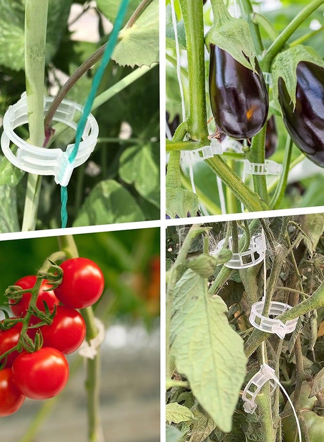 300Pcs Tomato Clips, Plastic Trellis Clips Plant Support Clips, Plant Clips for Support, Grape Vine, Tomato Vine, Vegetables Plants, Garden Clips to Grow Upright Makes Plants Healthier - Image 5