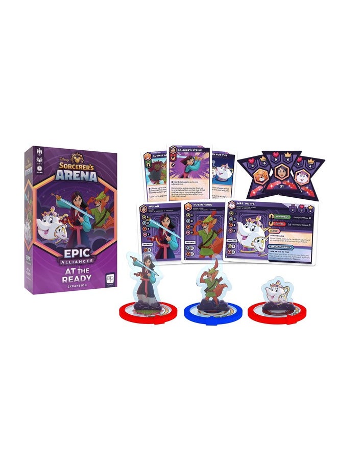 USAopoly Disney Sorcerer’S Arena: Epic Alliances At The Ready Expansion ; Featuring Robin Hood Mrs. Potts And Mulan ; Officially Licensed Disney Strategy & Family Board Game ; Ages 13+  - Image 3