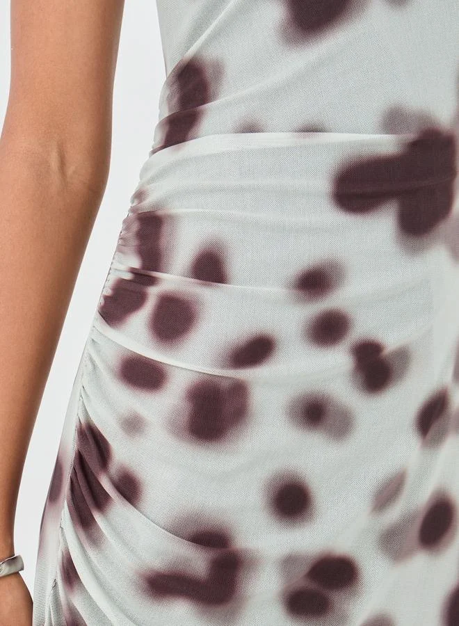 Take Two Take Two Floral Print Sleeveless Bodycon Midi Dress