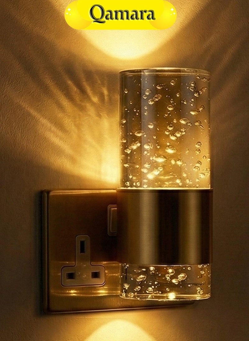 QAMARA LED Smart Wall Light Dusk to Dawn Crystal Decorative Wireless Night Lamp for Bedroom Bedside Home Use - Image 2