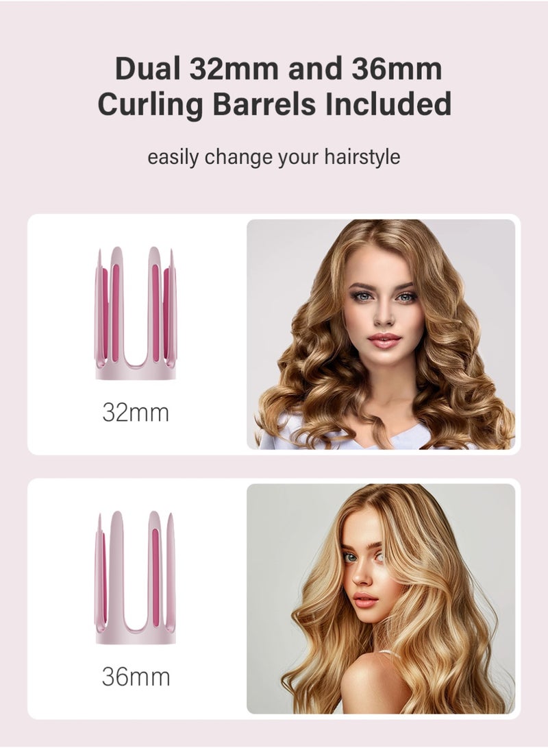 KinseiBeauty Automatic Hair Curler 32mm 36mm Dual Barrels 3 Temperature Modes Lightweight Easy Operation Perfect Gift for Women in Festivals - Image 2
