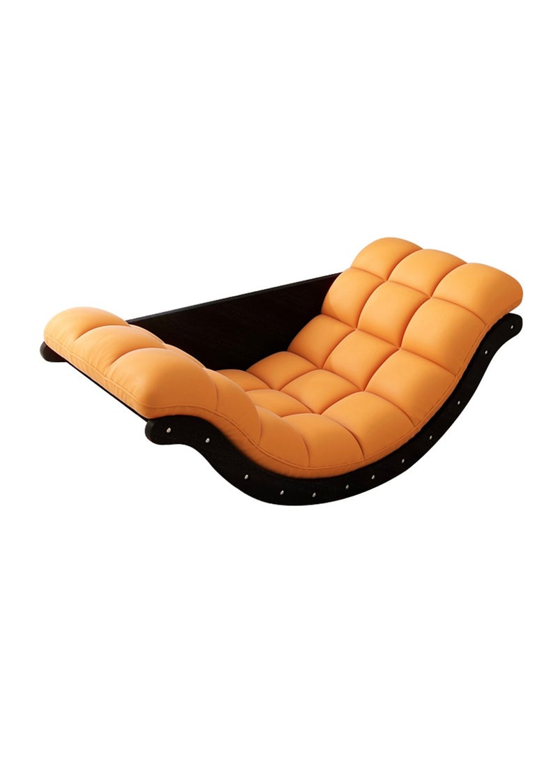 Cool Baby CoolBaby Outdoor Rocking Chair, Moon Shaped Rocking Chair, Indoor Sofa Chair for Bedroom, Living Room, Porch, Garden, Lawn - Yellow  - Image 1