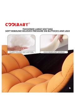 كول بيبي كرسي هزاز خارجي من CoolBaby، كرسي هزاز على شكل قمر، كرسي أريكة داخلي لغرفة النوم، غرفة المعيشة، الشرفة، الحديقة، العشب - أصفر  - Image 5