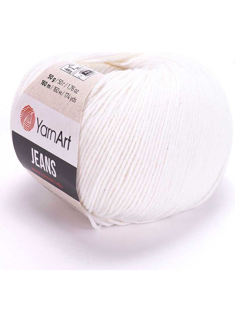 YarnArt جينز 01 / أبيض  - Image 1