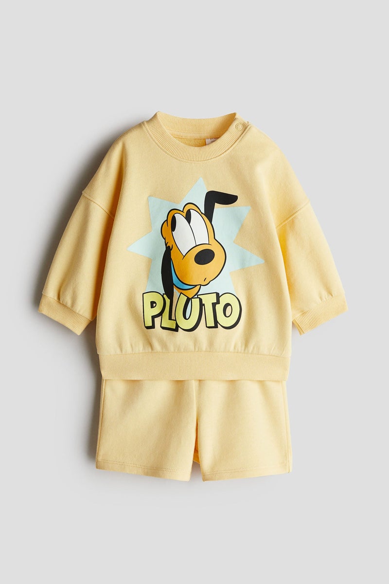 H&M 2-Piece Print-Motif Sweatshirt Set - Image 1