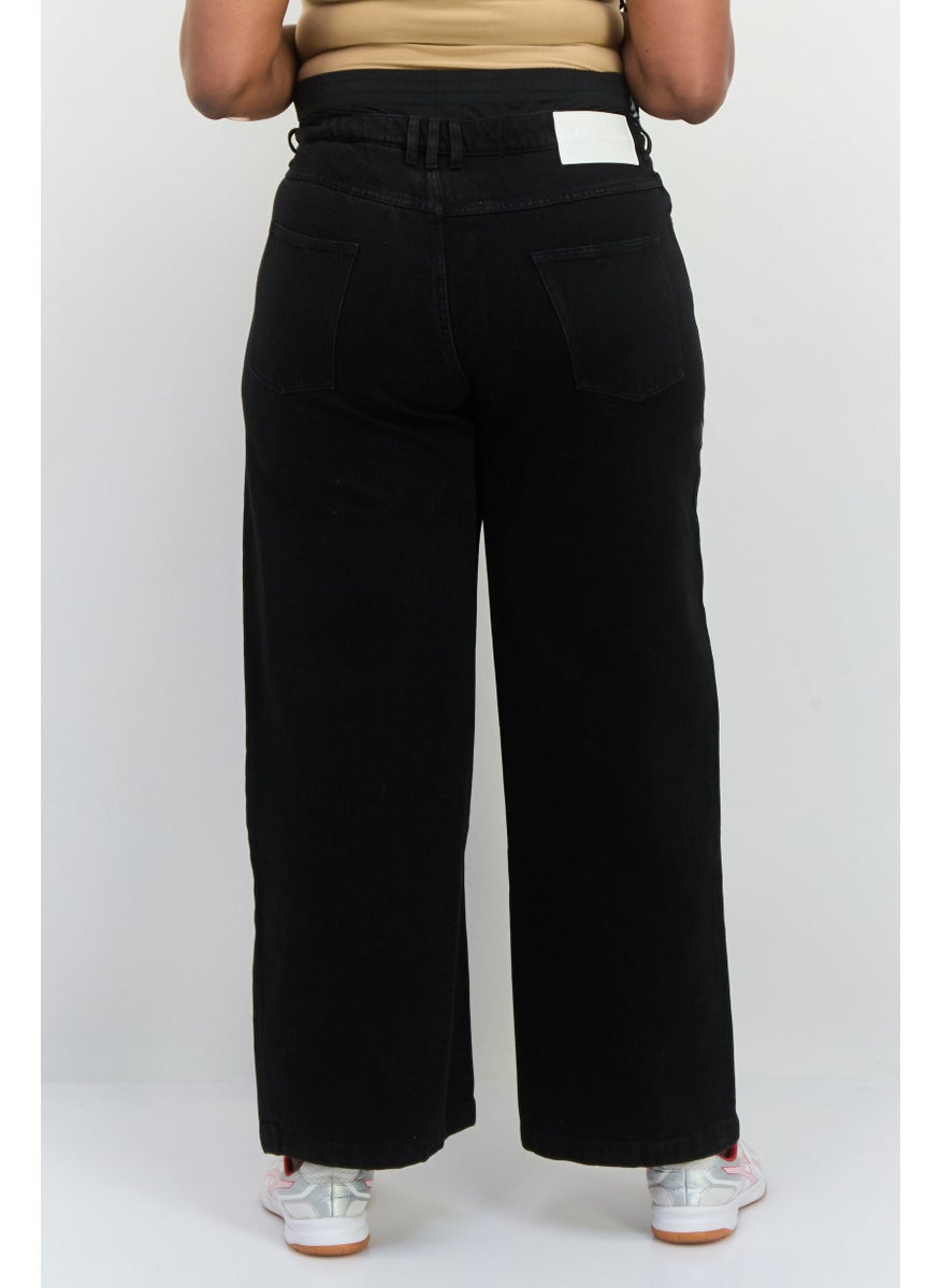 adidas Originals - Adidas Originals x KseniaSchnaider Women Sportswear Fit Outdoor jeans, Black - Image 1