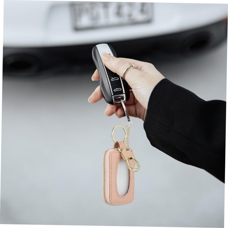 Women Car Key Bag Sleek Zippered Key Fob Case Compact Keychain Pouch For Keys - Image 5