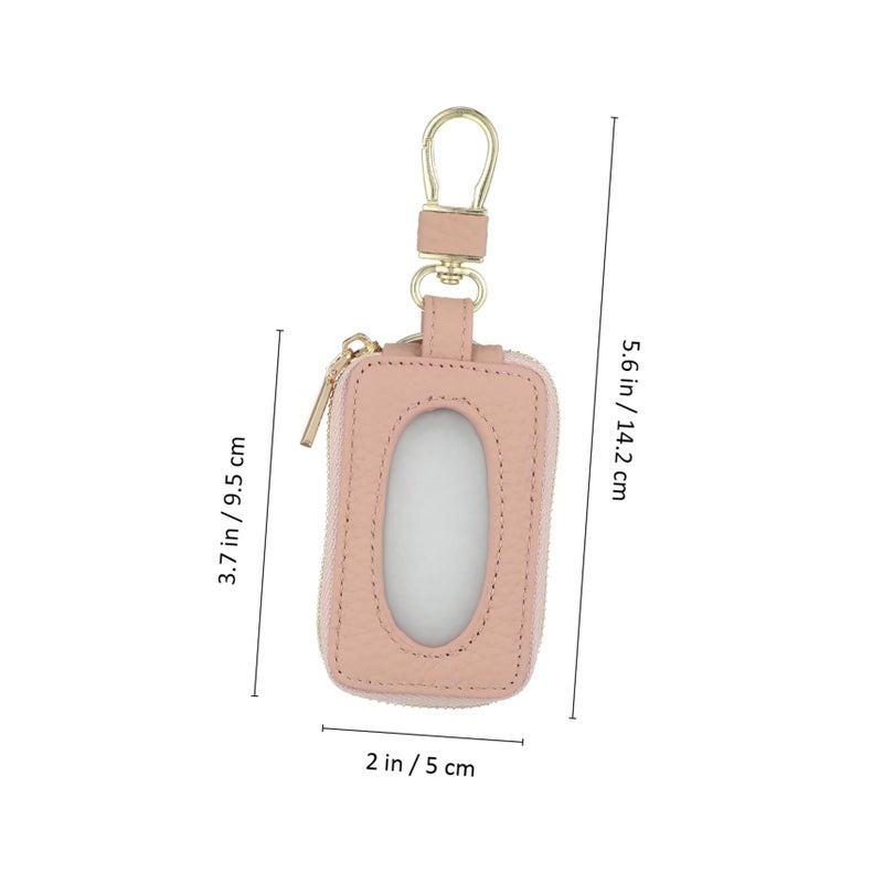 Women Car Key Bag Sleek Zippered Key Fob Case Compact Keychain Pouch For Keys - Image 2