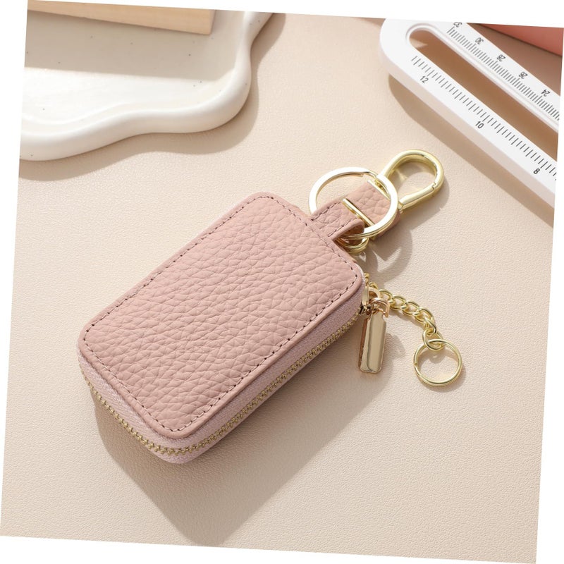 Women Car Key Bag Sleek Zippered Key Fob Case Compact Keychain Pouch For Keys - Image 4