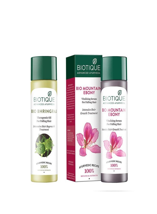 بيوتيك سيروم بيوتيك بيو ماونتن إيبوني المنشط للشعر المتساقط، علاج مكثف لنمو الشعر، 120 مل، وزيت بيوتيك بيو برينجراج العلاجي لنمو الشعر، 120 مل (عبوة من قطعتين) - Image 5