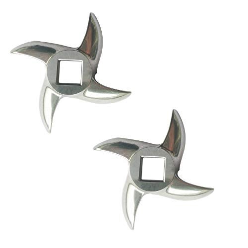 2 Pack 22 Meat Grinder Blade Stainless Steel Knife Cutter Replacement for Grinders