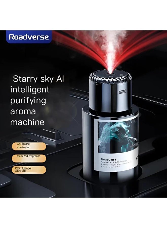 ليفي معطر هواء السيارة مع جهاز عرض النجوم الذكي – معطر هواء السيارة | معطر هواء للسيارة، عطر هواء وموزع هواء - موزع عطر رذاذ بارد قابل لإعادة الشحن USB مع رائحة كولونيا ممتازة للسيارة والمنزل والمكتب وغرفة النوم | معطر جو للسيارة والمنزل، جهاز توزيع العطور الذكي - Image 5