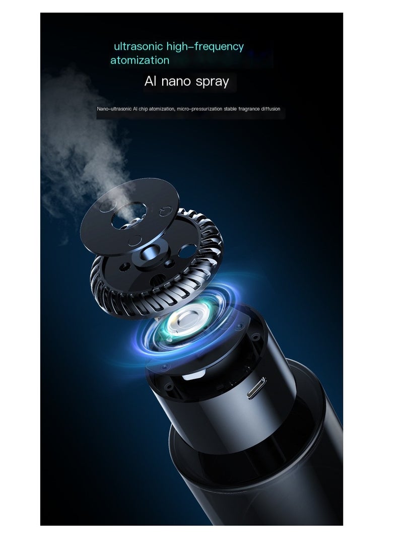 LIVVY Car Air Freshener with Smart Starry Projection – معطر هواء السيارة | Car Air Freshener, Air Fragrance & Air Diffuser – Rechargeable USB Cool Mist Perfume Dispenser with Premium Cologne Scent for Car, Home, Office & Bedroom | معطر جو للسيارة والمنزل، جهاز توزيع العطر الذكي  - Image 3