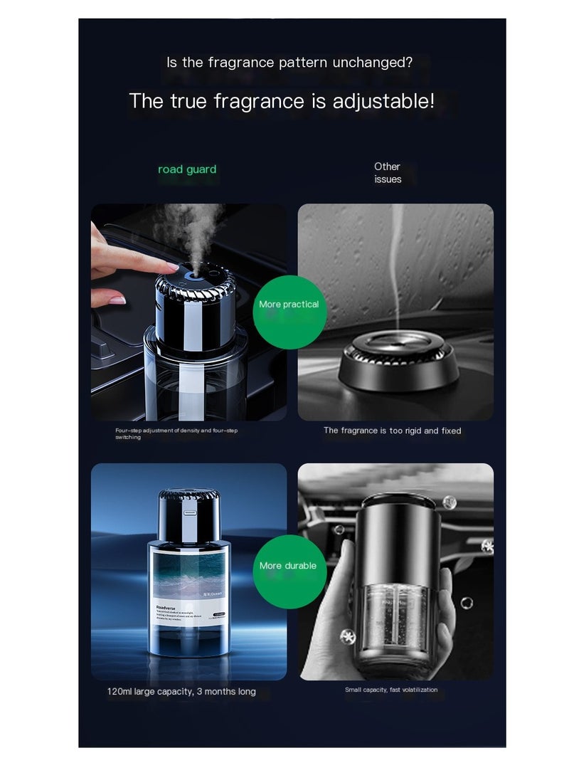 LIVVY Car Air Freshener with Smart Starry Projection – معطر هواء السيارة | Car Air Freshener, Air Fragrance & Air Diffuser – Rechargeable USB Cool Mist Perfume Dispenser with Premium Cologne Scent for Car, Home, Office & Bedroom | معطر جو للسيارة والمنزل، جهاز توزيع العطر الذكي  - Image 5