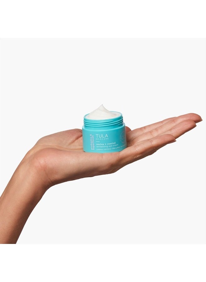 TULA Skin Care Revive & Rewind Revitalizing Eye Cream - Smooth Fine Lines, Dark Circles & Puffiness, 0.5 oz.  - Image 3