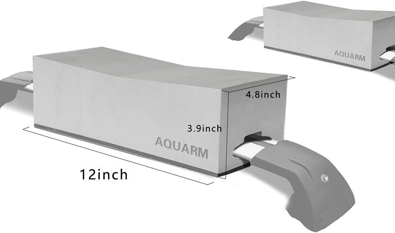AQUARM Universal Kayak Carrier Kit Kayak Foam Blocks for Roof Soft Standard Replacement Car Top Roof Racks Pads with Tie-Downs, 12 inch - Image 3
