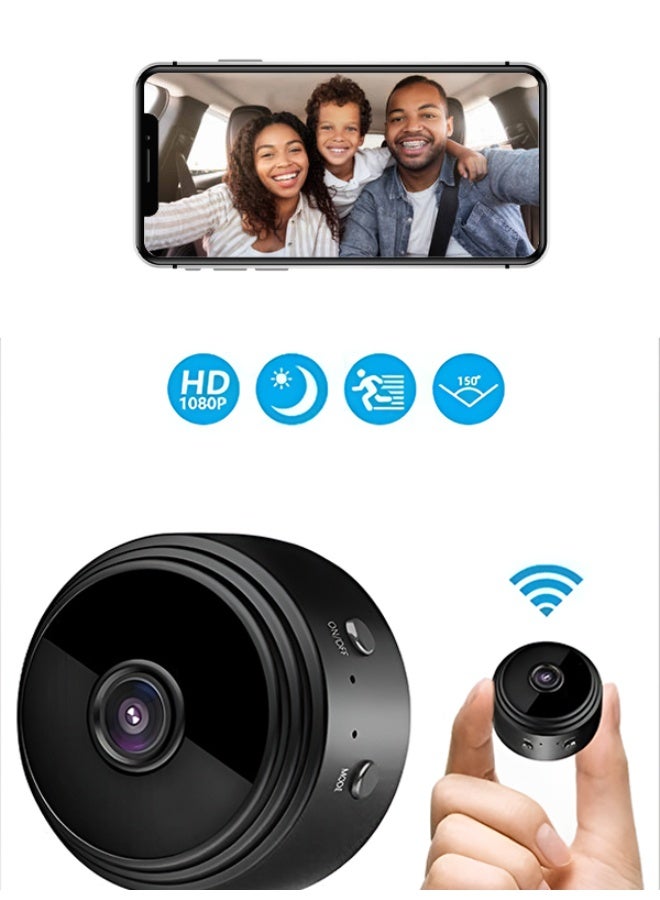 Macon A9 1080P Mini WiFi Camera – Rechargeable Wireless Smart IP Security Cam for Home, Baby & Pet Monitoring  - Image 1