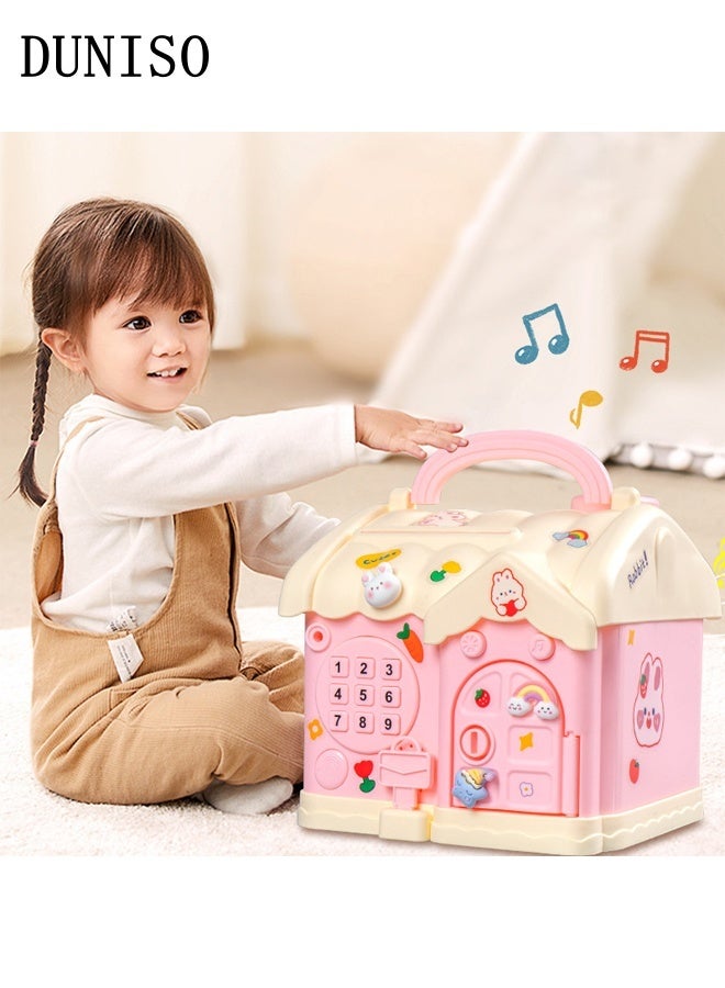 DUNISO Electronic Money Saving Box Mini Password Money Bank Kids Money Saving Box Cash Coin Schedule Planner Auto-Rolling Cash Pocket Money Organiser Upgraded for Boys Girls Toys Birthday Gift - Image 1