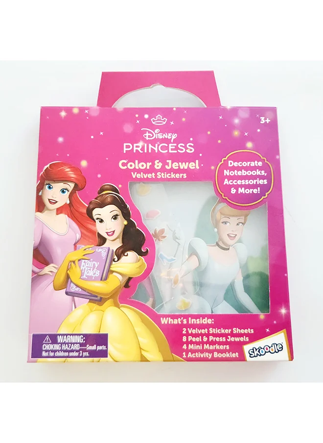 Disney Princess Color & Jewel Velvet Stickers