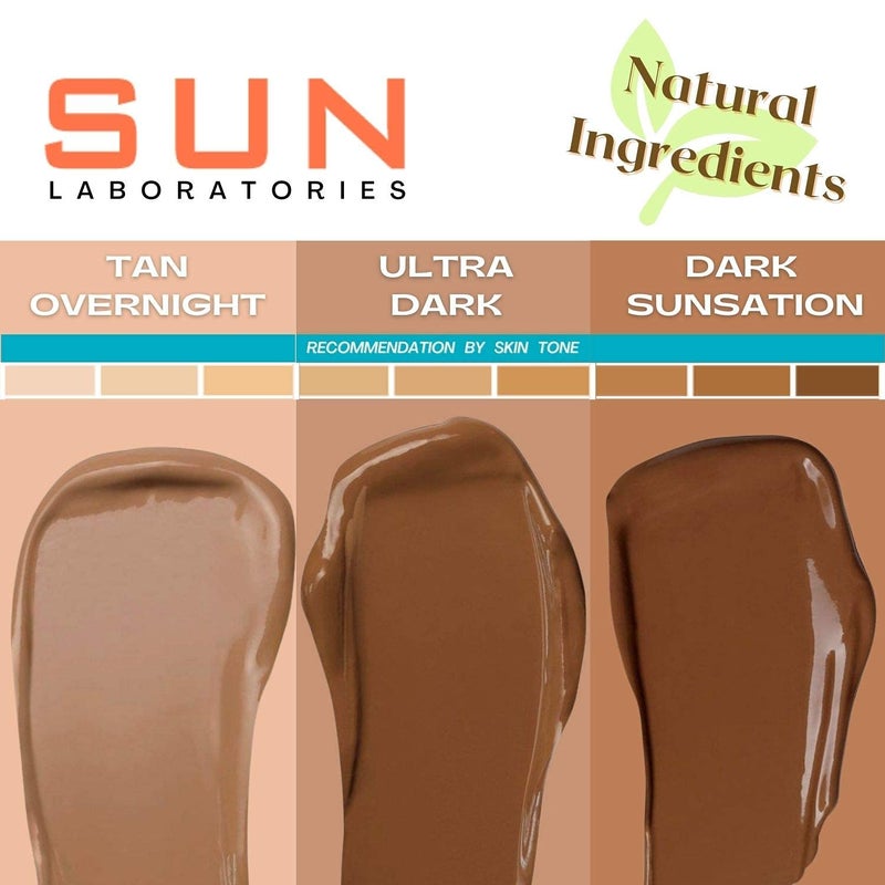 Sun Laboratories By Giesee Tan Overnight Self Tanning Lotion 8 oz 2 Pack, Self Tanning Lotion, Self Tanner, Tanning Lotion, Odorless, Non-Toxic, Medium, Light & Fair Skin, Face & Body - Image 4